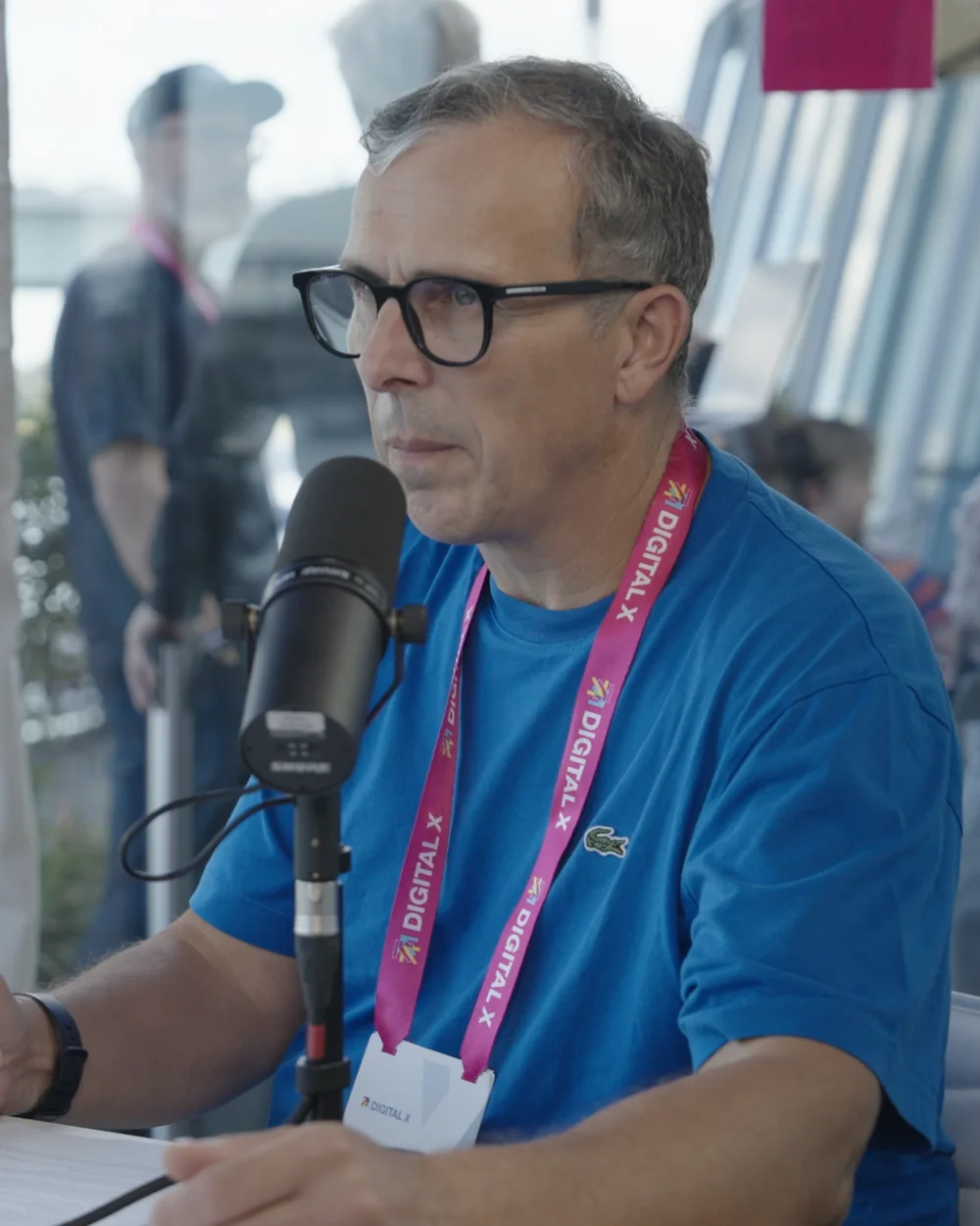 Thomas Joos bei einer Podcast-Aufzeichnung auf der Digital X 2026 in Köln